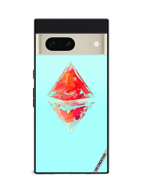 Protective Case Cover For Google Pixel 7 Ethereum Design Multicolour