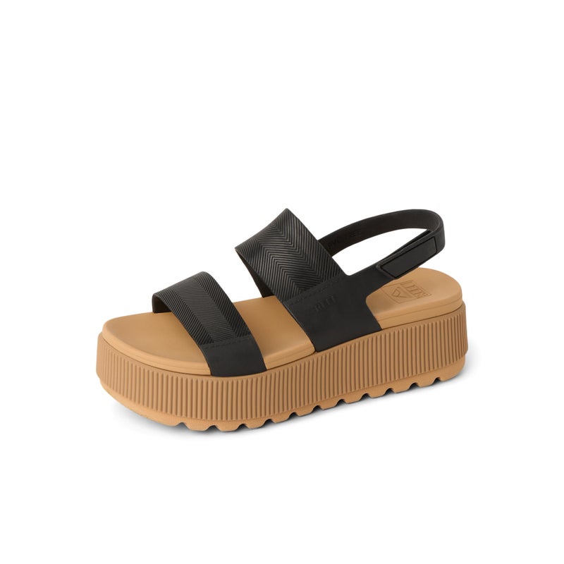 REEF Women's Water Vista Higher Platform Sandal, Water Friendly, Adjustable Strap, Black/Tan, 10 - Image 1