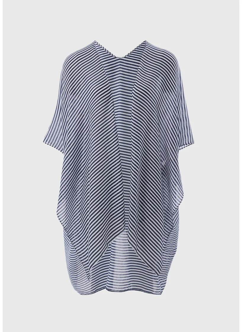 Matalan Navy Stripe Kimono