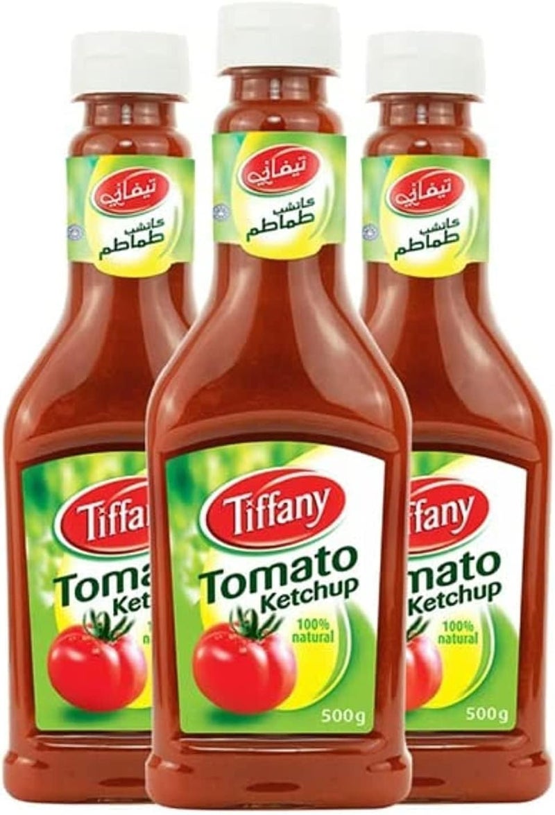 Tiffany كاتشب الطماطم تيفاني - 3 زجاجات سعة 500 جرام - Image 1