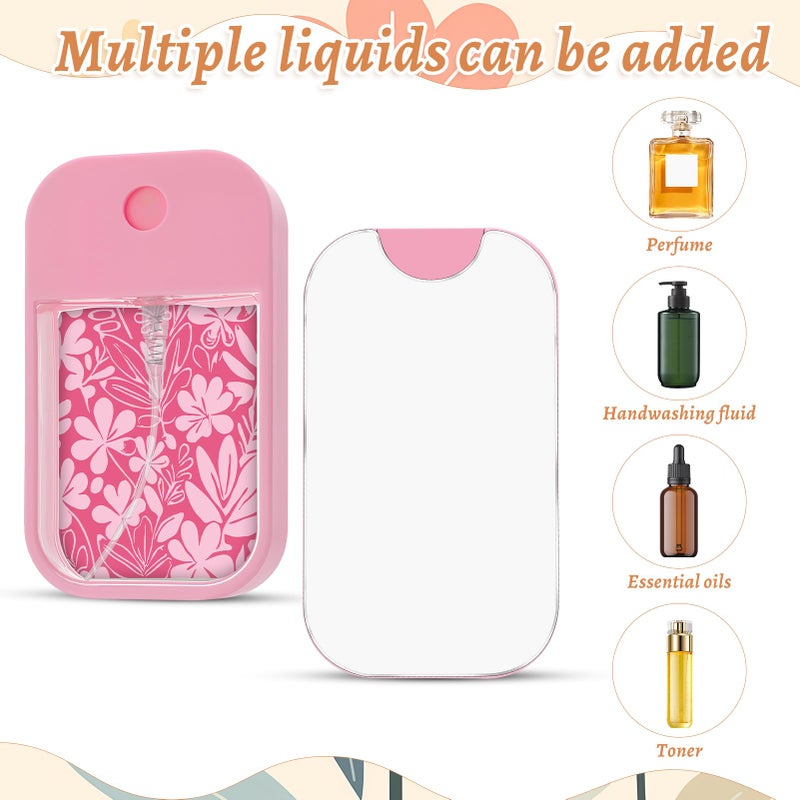 ZhouBoat 20 Pack Sublimation Blanks Card Perfume Spray Bottle 45 ml Mini Portable Sprayer Bottle with Funnel Perfume Dispenser 20 PCS Double-Sided Sublimation Aluminum Sheets for Travel - Image 3