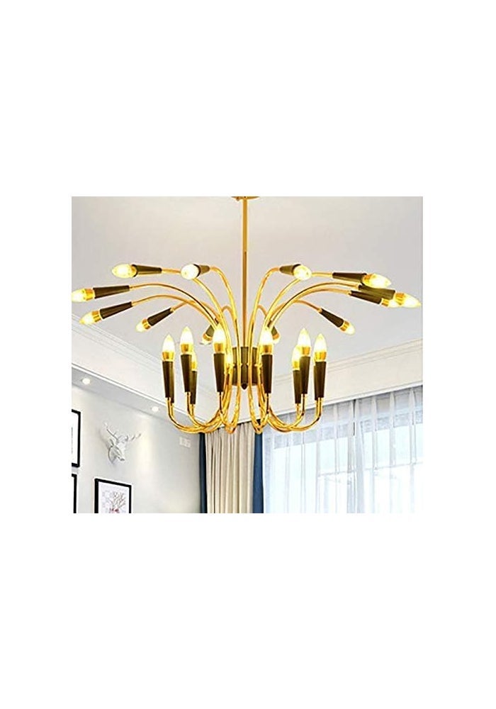 مصباح LED على شكل شمعة 5 واط، قاعدة E14، تصميم طرف لهب زخرفي، أبيض دافئ 3000 كيلفن، مصباح LED موفر للطاقة للثريات، التركيبات السقفية، والمصابيح الجدارية - تشطيب ذهبي (5 عبوات) - Image 4