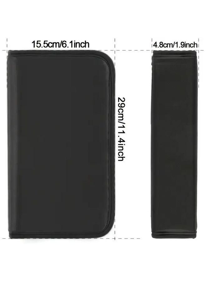 Black 80 Capacity Durable CD DVD Case Wallet Zipper Storage Organizer Slim Design Polyester - Image 2