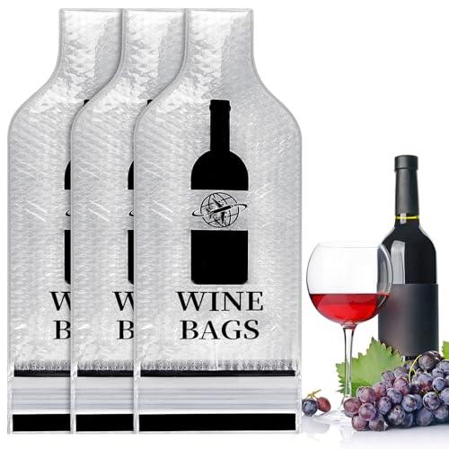 Coidea Wine Bags for Travel, 3 Set Reusable Wine Bottle Travel Protector Bags, Double Layer Leak Proof Wine Travel Bags for Wine Bottles Airplane Car Cruise Safety Impact Resist, Wine Sleeves for Suitcase - Image 1