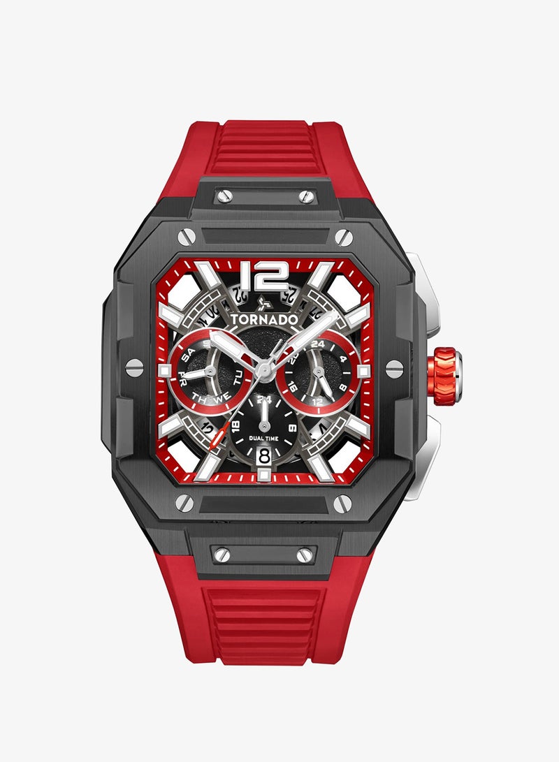 TORNADO Men's FKM strap Multi Function Watch T26101-XFRR - 44mm mm - Image 2