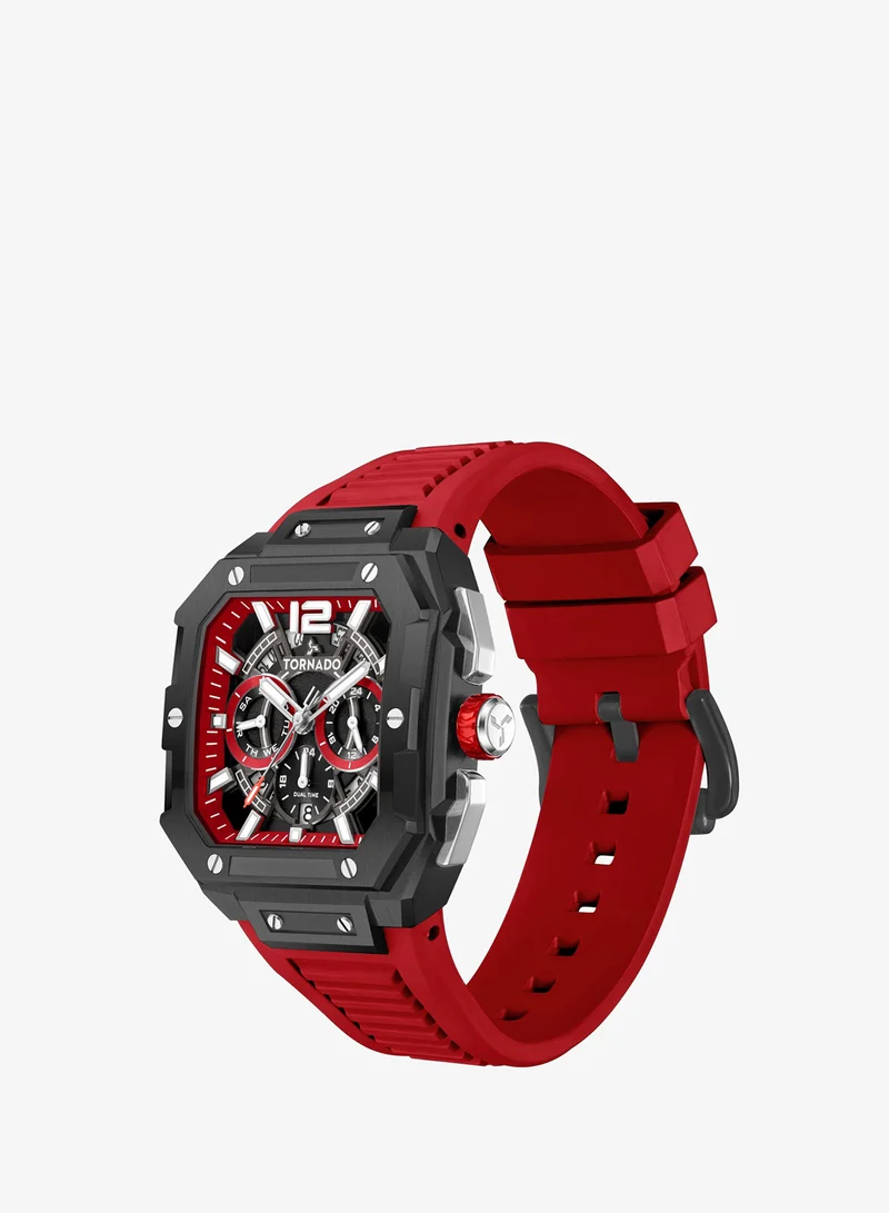 Tornado  Men's FKM strap Multi Function Watch T26101-XFRR - 44mm mm for Men | Best Price UAE