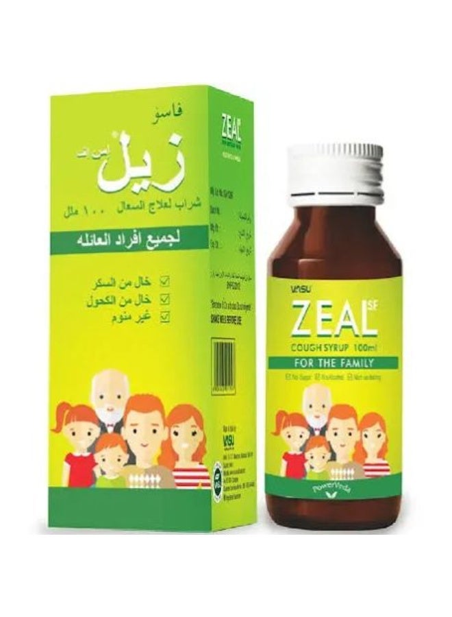 Zeal SF Cough Syrup 100ml – Sugar-Free Throat & Cough Soothing Syrup