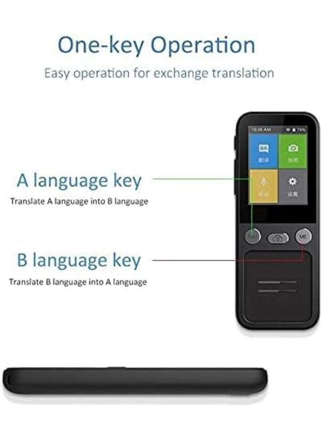 نيو كلاسيك جهاز الترجمة الصوتية الذكي T16 – يدعم 138 لغة عبر الإنترنت، و14 لغة بدون اتصال بالإنترنت، ترجمة الصور، ترجمة فورية ثنائية الاتجاه، إلغاء الضوضاء، التسجيل والتشغيل بزر واحد - Image 2