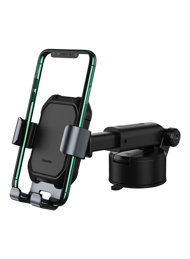NIBEMINENT Car Phone Holder Mount for Dashboard Windshield Universal Stand Compatible iPhone 14/13/12, Samsung and all other phones Windscreen 4-7"inch Device Black  - Image 1