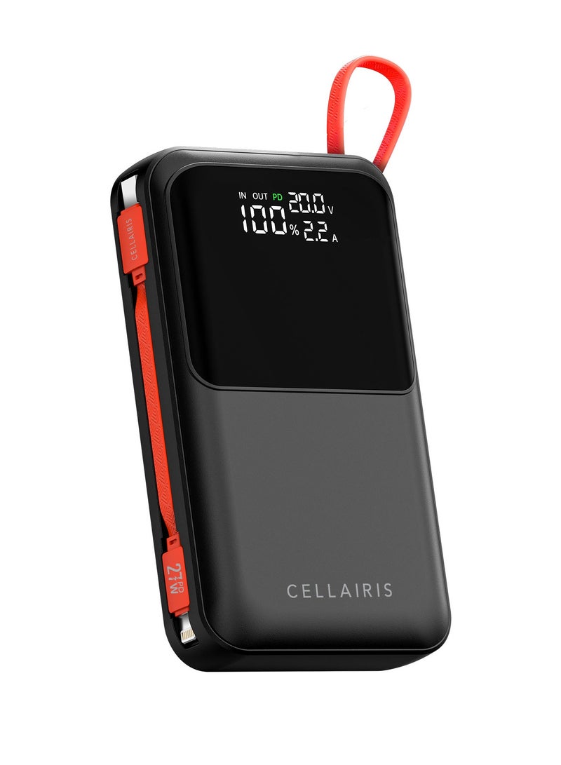 Cellairis Power Fusion Plus 20,000mAh Power Bank – PD 45W Charging, Built-in Cables, Type-C & Lightning Output - Image 4