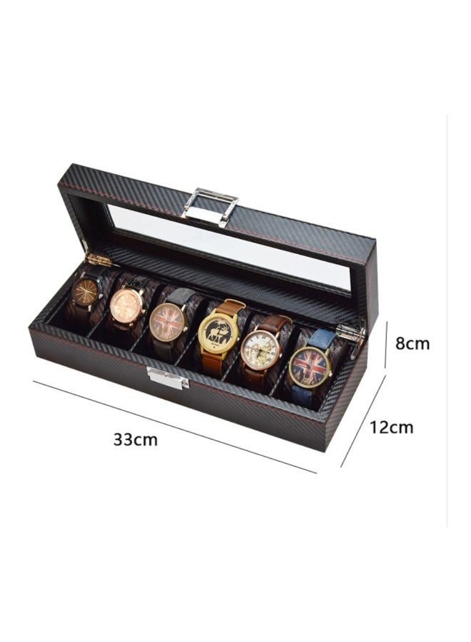 بيوينتي صندوق تعبئة للساعات مصنوع من جلد البولي يوريثان والألياف الكربونية بالكامل مكون من 6 أرقام unisex - Image 3