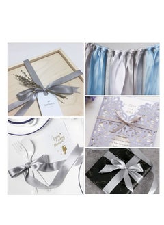 MARKQ Silver Satin Ribbon 38mm x 25yd Fabric Polyester Ribbon for Gift Wrapping Party Favors Wedding Decorations Bow Making Bouquets Sewing Projects & Craft Supplies  - Image 4