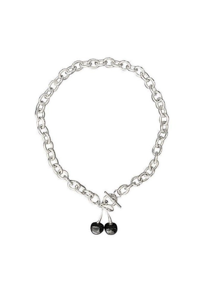 Goolsky قلادة كرز أسود للنساء - طوق كافاشن القوطي، مجوهرات ذات طابع قديم، فولاذ تيتيوم، ملابس شوارع/حفلات - Image 4