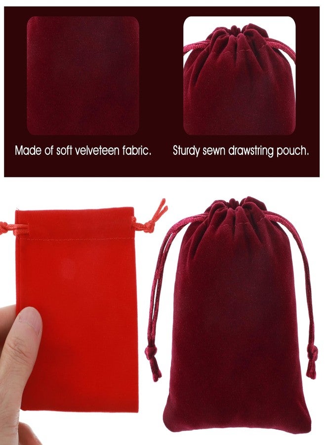 Shimmeroo 8 Pack Small Dice Bags,Flannel Small Drawstring Pouch Dices Pouch for RPG Dice Storage,Velvet Fabric Gift Bags for Jewelry,Crystal,Party Favors (8 Colors - Image 3