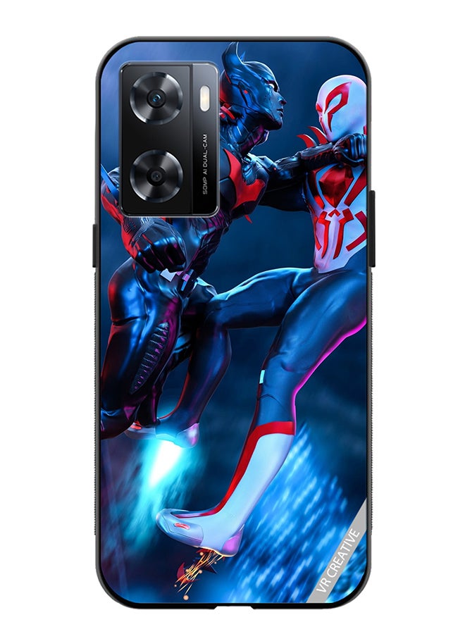 VR CREATIVE Protective Case Cover For Oppo A57/A77s Spiderman Vs Batman Design Multicolour - Image 1