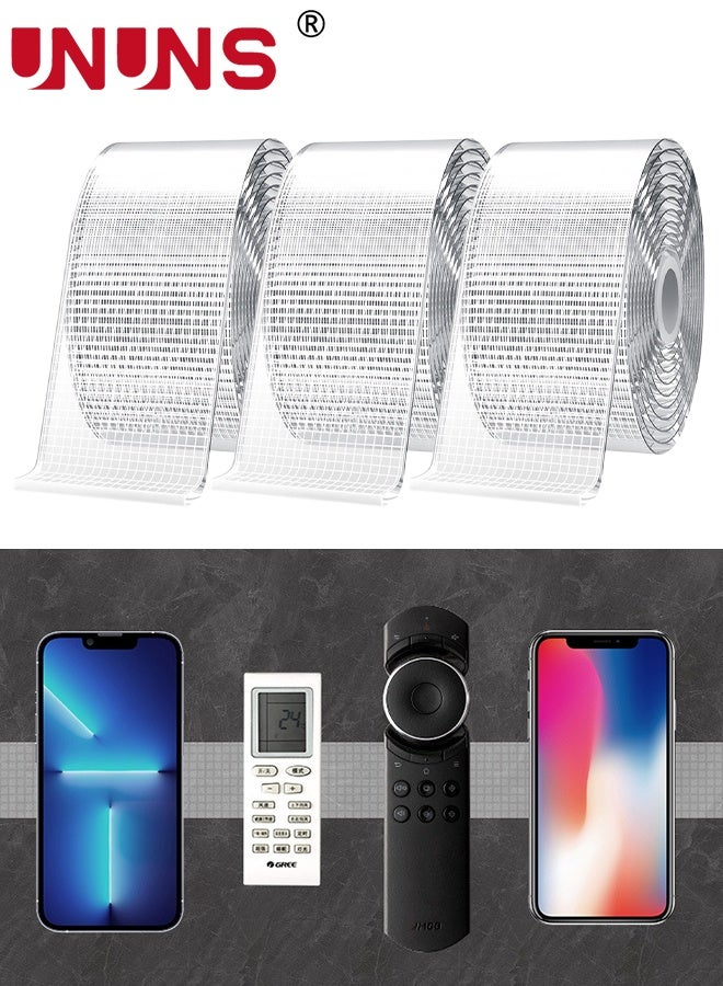 UNUNS 5M Double Sided Mesh Tape,3 Packs Super Sticky  Heavy Duty Nano Tape 2CM Wide,Double Sided Mounting Tape,Wall Tape,Clear Adhesive Tape for Poster Photo Wall Decor - Image 1