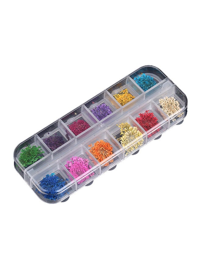 ORiTi 12-Color Dried Flower Nail Art Decorations Kit - Image 1