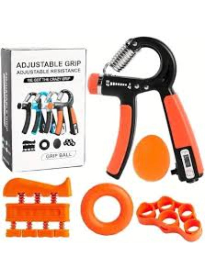 Adjustable Resistance Hand Grip Strengthener Set - Build Grip Strength with 5-Piece Exercise Kit Including Hand Gripper, Grip Ball, and Finger Strengthener - Image 5