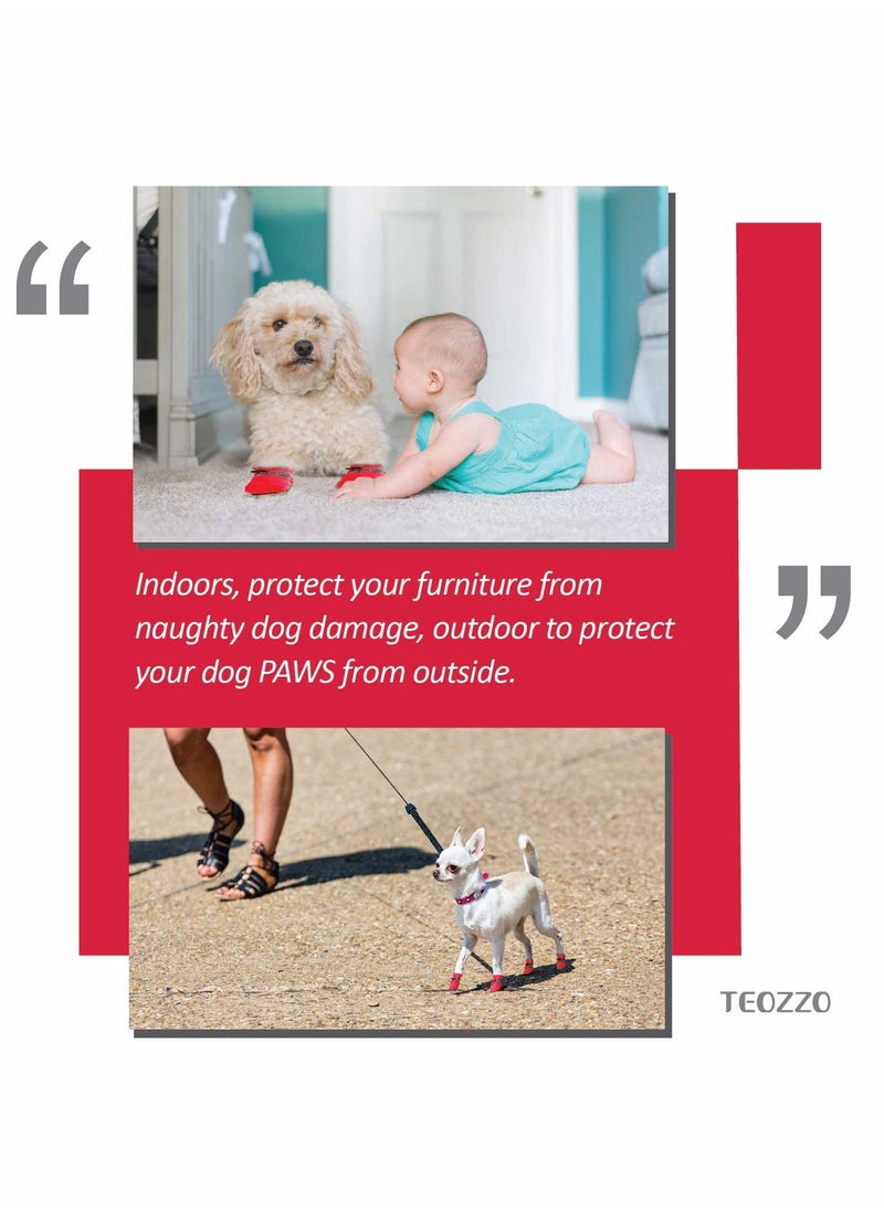 Excefore - Dog Boots, Dog Shoes Paw Protector, Excefore Waterproof Shoes for Dogs, Socks with Shoelace Pet Paw Protector - Image 1