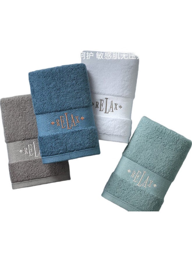 Canasin Kang'Erxin Hilton Hotel Pure Cotton Hand Towel Gift Box, Small Towels, All-Cotton, For Home Use, Three-Pack, White/Blue-Green/Elegant Blue - Image 3