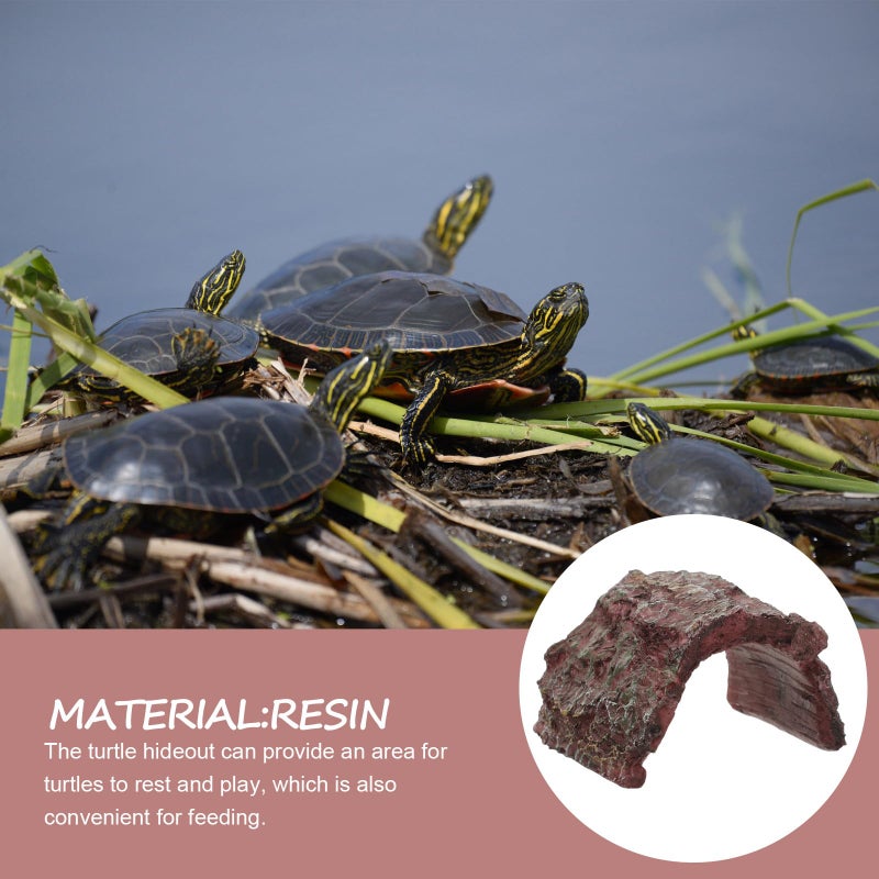 Natural Resin Reptile Hideout Cave Shelter for Turtle Bearded Dragon Tank Habitat Decor - Image 5