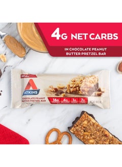 Atkins , Chocolate Peanut Butter Pretzel Bar, 5 Bars, 1.69 Oz (48 G) Each  - Image 3