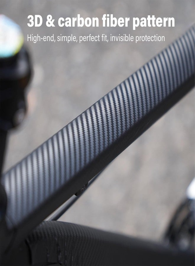 CNCLOL CNC Bike Frame Protection Tape,Bicycle Frame Protector Sticker-Frame Protection Paint Film 3m(4”x118”), Carbon Fiber Pattern Bike Frame Guard Wrap for Mountain Bike/Gravel/MTB/Road Bike etc.Black-3k - Image 5