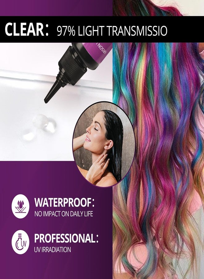 أريسون لاشز غراء الشعر المستعار من أريسون، غراء راتنج صديق للبيئة، غراء دانتيل للشعر، وصلات شعر قوية، مقاومة للماء والزيوت، غير سامة، ونظام تصفيف شعر عالي الجودة، 0.7 أونصة سائلة - Image 3