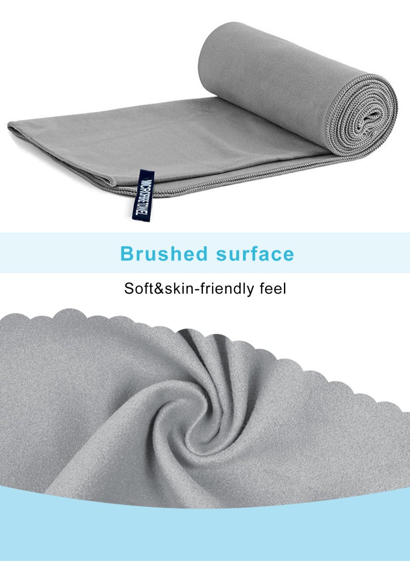 URbazaar 2 Pack Quick Drying Gym Towel 40x80CM Soft Microfiber Lightweight Sport Sweat Towel Perfect Travel Camping Towel Super Absorbent Ultra Compact for Gym Sport Yoga Backpacking Beach Swimming  - Image 4