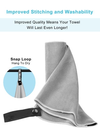 2 Pack Quick Drying Gym Towel 40x80CM Soft Microfiber Lightweight Sport Sweat Towel Perfect Travel Camping Towel Super Absorbent Ultra Compact for Gym Sport Yoga Backpacking Beach Swimming - view 5