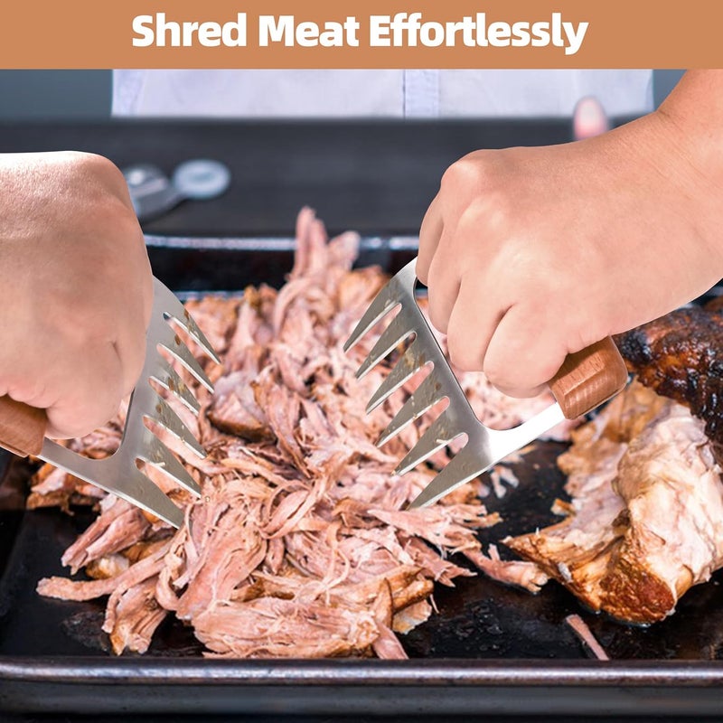 YMHB Stocking Stuffers for Adults Men, Metal Meat Shredder Claws, BBQ Grilling Gifts for Men, Shredding Claws for Pulled Pork, Christmas Gifts for Dad Women Father Husband - Image 2