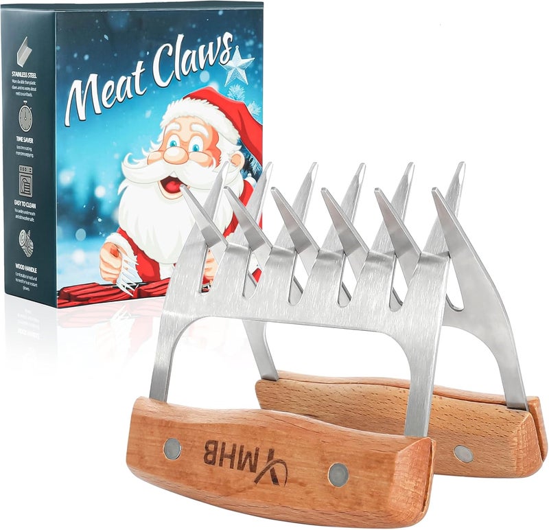 YMHB Stocking Stuffers for Adults Men, Metal Meat Shredder Claws, BBQ Grilling Gifts for Men, Shredding Claws for Pulled Pork, Christmas Gifts for Dad Women Father Husband - Image 1