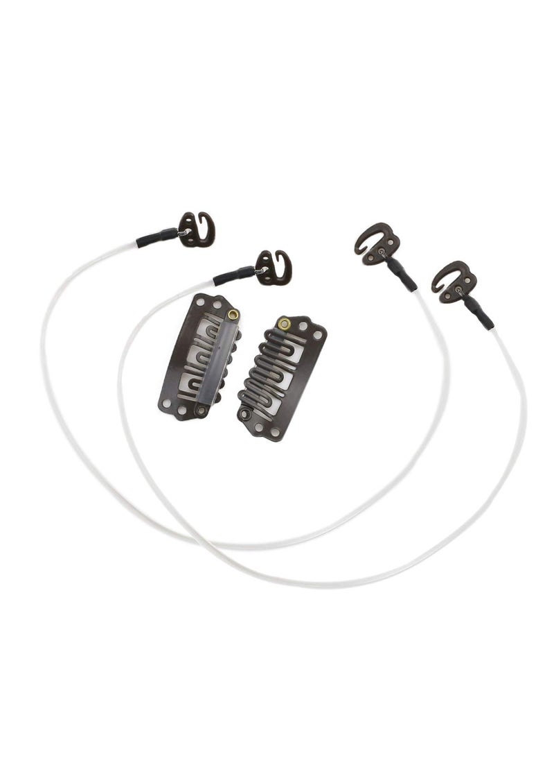 Ve Sunny Ve Sunny Replacement Wire and Clips for Fishing Line Hair Extensions 2 Clips and Adjustable 2 Wire 105 inch Elastic and 11 inch No Elasticity 