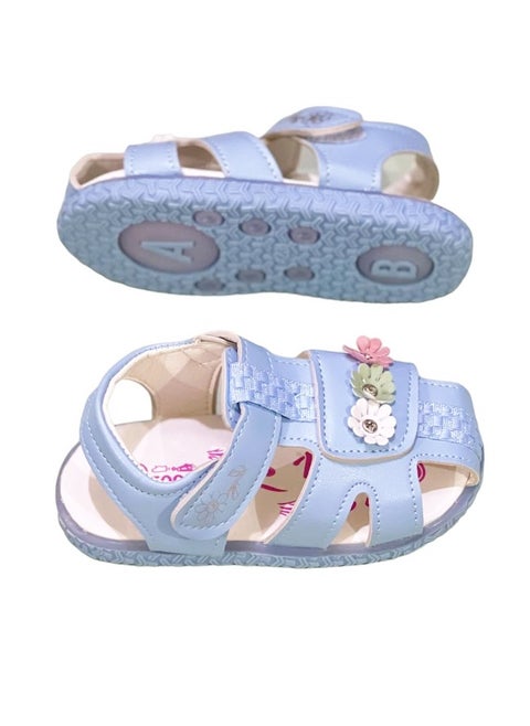 Printed Children's Light-Up Sandals With Hook-And-Loop Closure