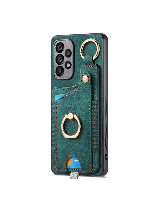 اس-توب جراب لهاتف Samsung Galaxy A51 بتصميم كلاسيكي مع حلقة تعليق وحقيبة بطاقات - Image 2