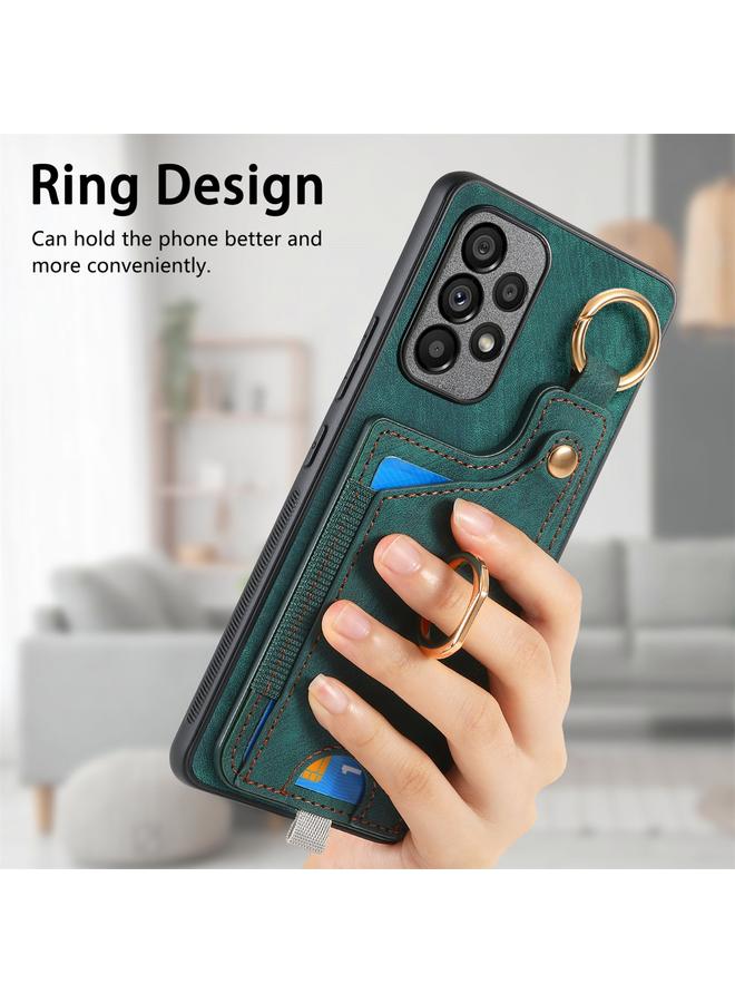 اس-توب جراب لهاتف Samsung Galaxy A51 بتصميم كلاسيكي مع حلقة تعليق وحقيبة بطاقات - Image 5