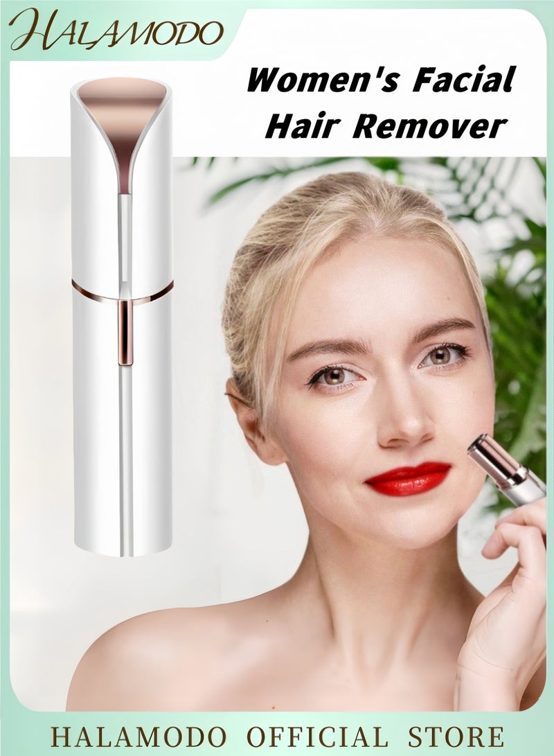 HALAMODO Women's Facial Hair Remover Painless Facial Hair Remover Electric Hair Removal Device Small Dermaplaning Remover Tools Finishing Epilator Trimmer Flawless Face Dermaplane Shavers Beauty Gadgets Accessories for Face & Lip & Chin  - Image 1