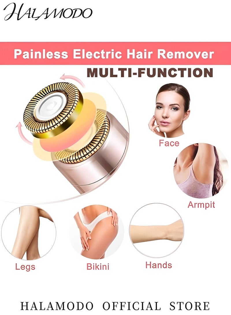 HALAMODO Women's Facial Hair Remover Painless Facial Hair Remover Electric Hair Removal Device Small Dermaplaning Remover Tools Finishing Epilator Trimmer Flawless Face Dermaplane Shavers Beauty Gadgets Accessories for Face & Lip & Chin  - Image 4