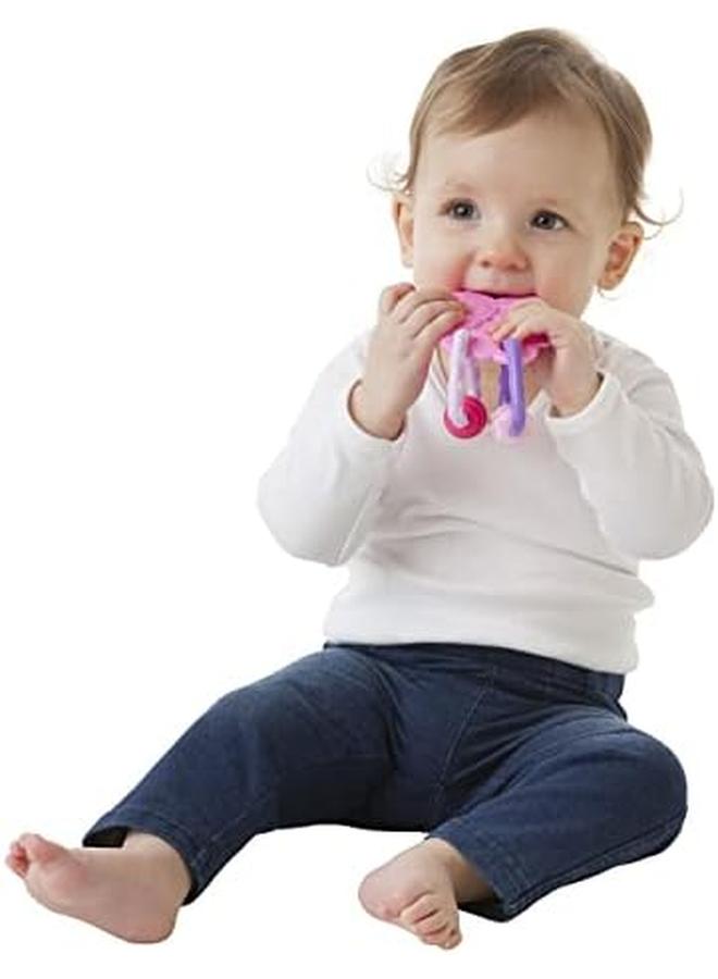 playgro Teether Clopette Activity Teether Pink 0186403 - Image 2