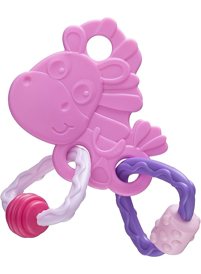 playgro Teether Clopette Activity Teether Pink 0186403 - Image 1