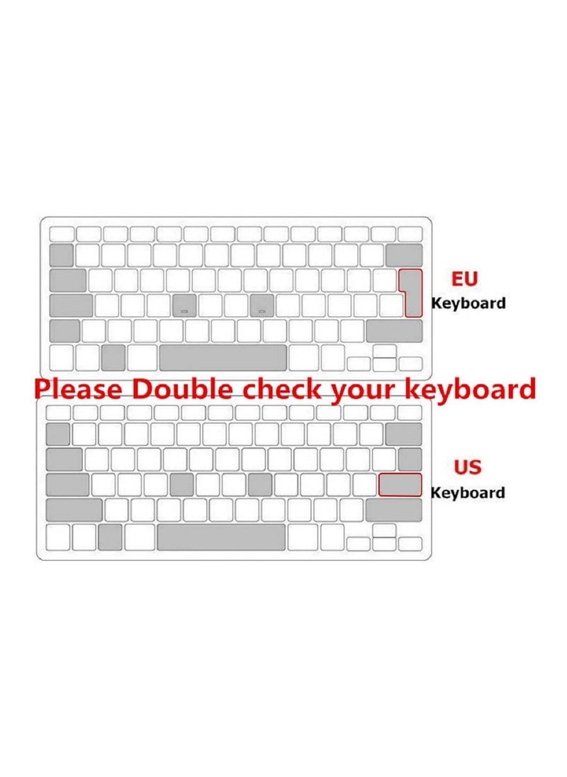 AMM UK Layout Skin Keyboard Cover Compatible With Apple MacBook Air, Pro, Retina, 13"/15"/17" Model A1466/A1369, Clear  - Image 2