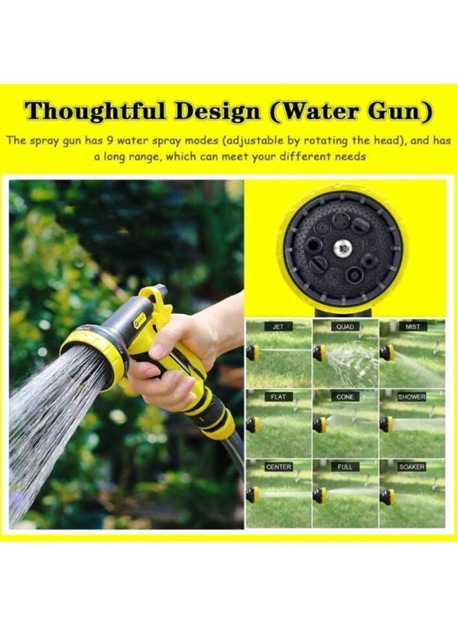 والالا عربة بكرة خرطوم، بكرات خرطوم الحديقة للاستخدام الخارجي، عربة خرطوم حديقة محمولة خفيفة الوزن، بكرة خرطوم مع أنبوب مياه، رف تخزين أنابيب مياه قابل للتمديد، عربة خرطوم 16 مترًا + أنبوب 10 أمتار، أصفر - Image 4