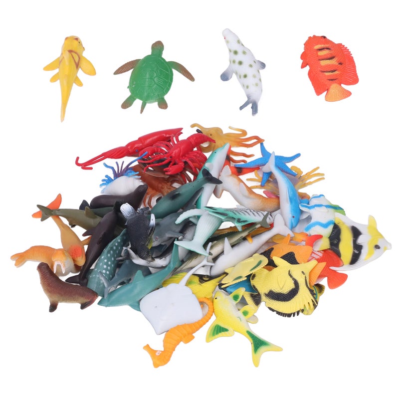 48pcs Sea Animals Toys Eco Friendly Material Vivid Shape Mini Tropical Fish Series Miniature Toys for 4 to 6 Years Old - Image 4