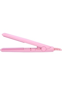 Qinlorgo Hair Straightener Flat Iron Curler 25W PTC Straightener and Curling Iron in One Mini Hair StraightenerPink Us Plug 