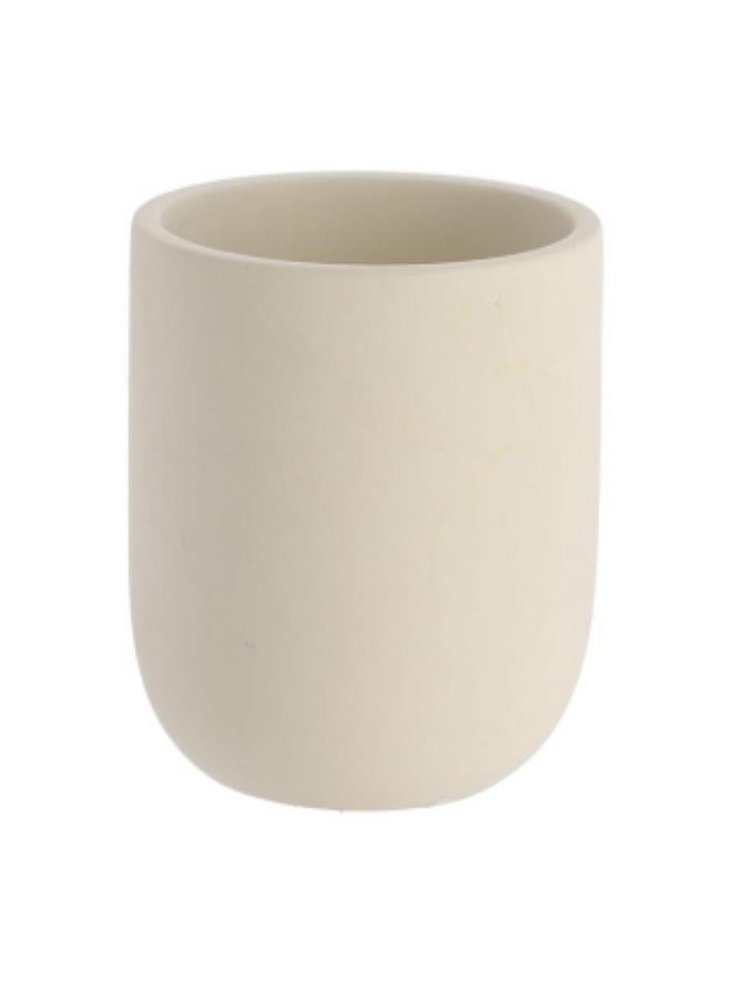 Tendance Raw Appearance Round Shaped Bathroom Tumbler Beige 61160161 - Image 2