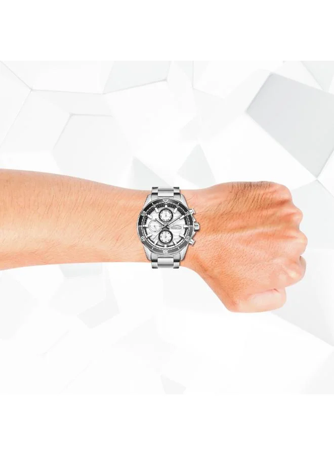 Slazenger Men's Multi Function Display Watch With Silver Metal Strap - SL.9.2396.2.07