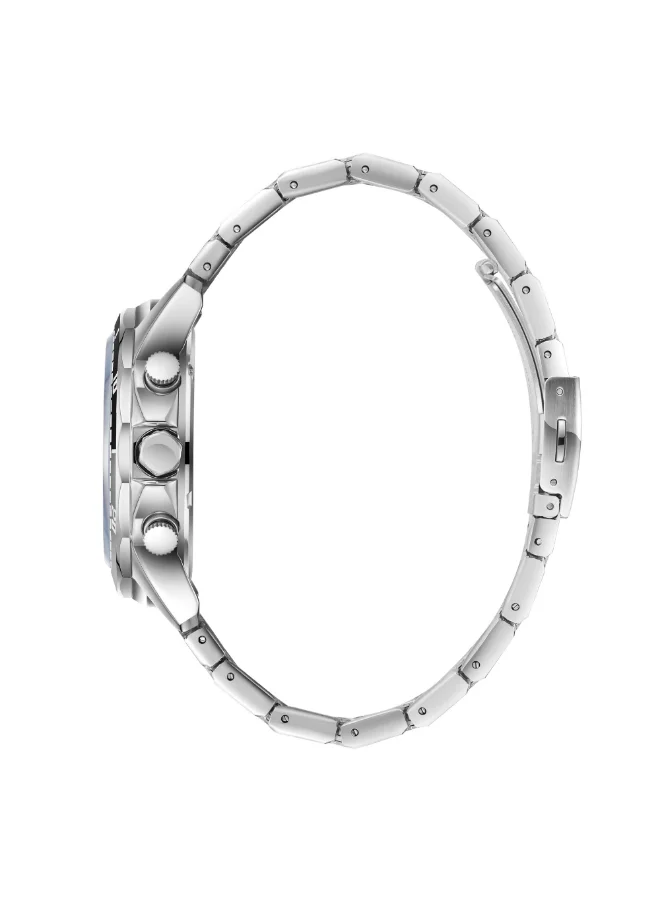 Slazenger Men's Multi Function Display Watch With Silver Metal Strap - SL.9.2396.2.07