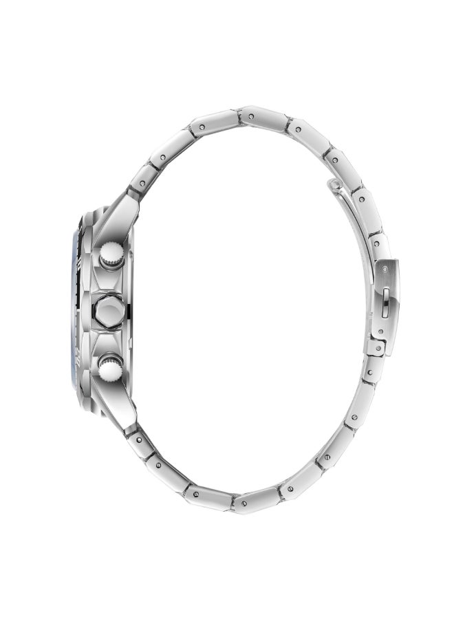 سلازنجر ساعة رجالية متعددة الوظائف بسوار معدني فضي - Image 3