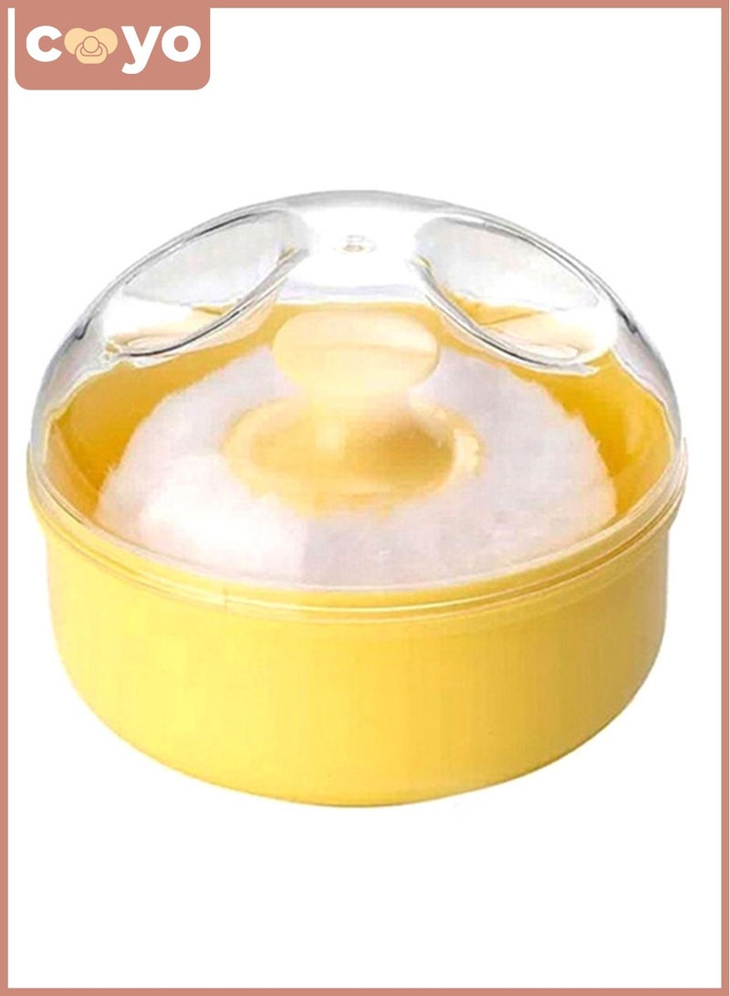 COYO علبة بودرة الأطفال المحمولة مع حاوية بودرة التلك ووسادة ناعمة للأطفال، مريحة للاستخدام في المنزل والخارج - Image 1