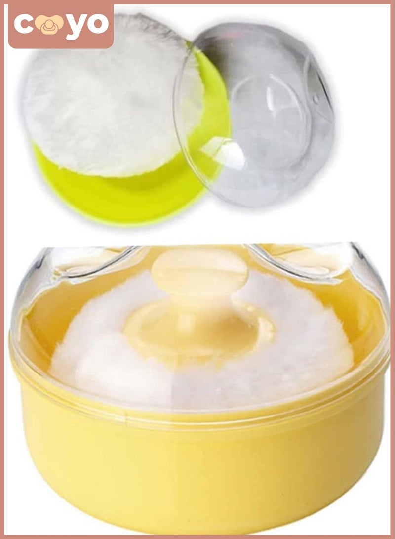 COYO علبة بودرة الأطفال المحمولة مع حاوية بودرة التلك ووسادة ناعمة للأطفال، مريحة للاستخدام في المنزل والخارج - Image 4